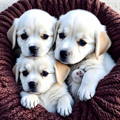 puppies in a basket