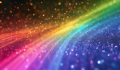 Fototapeta premium Rainbow spark texture background illustration. AI Generated