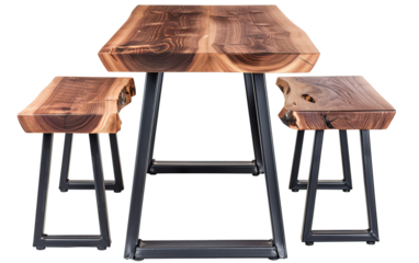 Accent dining table set home interior design cut out transparent isolated on white background PNG file artwork graphic design.