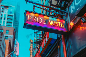 LGBT. Pride Month neon sign