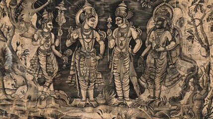  Indian engravings depicting the lives and exploits of Indian gods