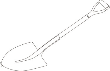 artisan and agricultural tools in continuous line art