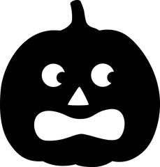 Halloween pumpkin silhouette vector.
Jack o lantern pumpkin for Halloween silhouette.
