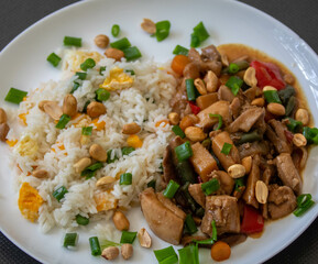 Traditional checkered chicken, food of Chinese origin