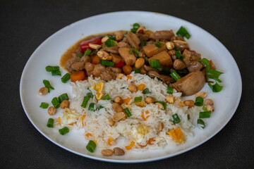 Traditional checkered chicken, food of Chinese origin