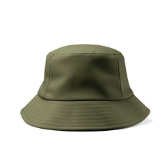 PNG Olive Green Bucket Hat Mockup Isolated On Transparent Background