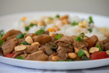 Traditional checkered chicken, food of Chinese origin