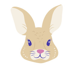 Obraz premium Head of rabbit vector cartoon illustration