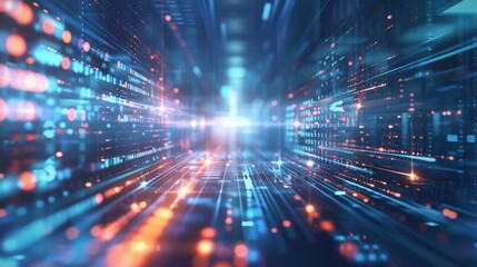 Blue glowing energy streaks create a futuristic backdrop