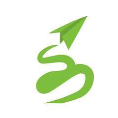 paper airplane path vector