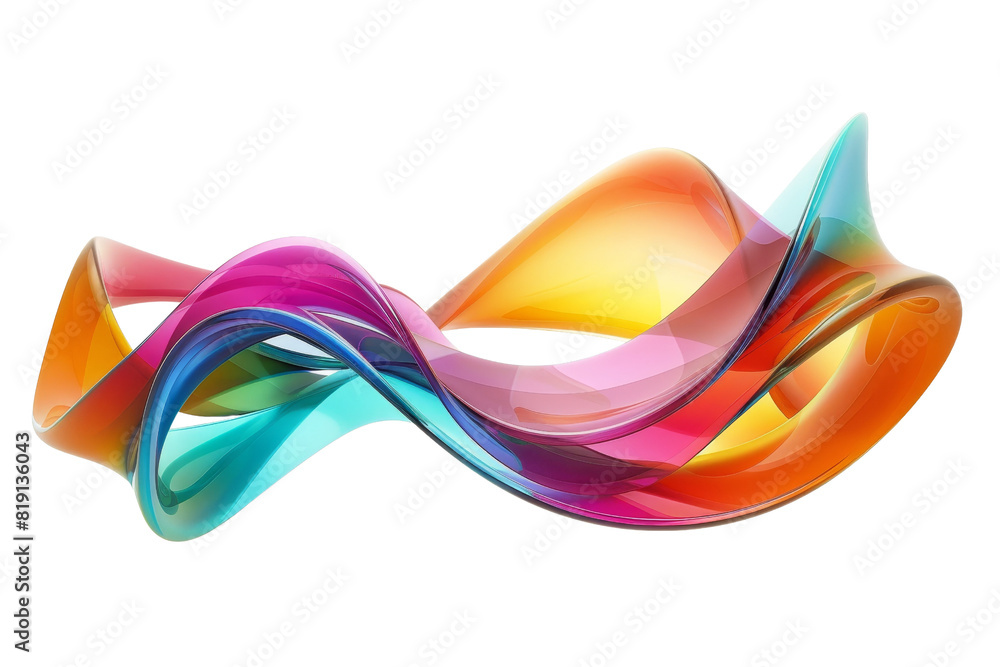 Poster abstract vibrant colorful wave design with smooth curves and dynamic flow, perfect for modern backgr
