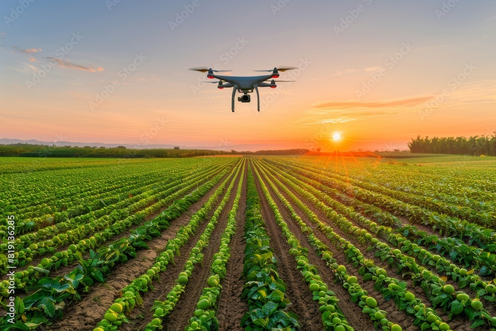 Aufkleber aerial farming automation with farm equipment and pesticide application analysis using automated far