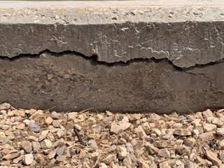 Cracked concrete