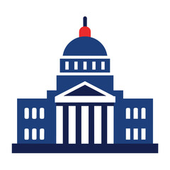 Government icon, building and architecture , congress vector icon vector