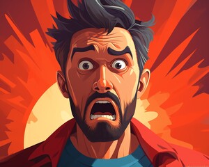 confused flat design front view bewilderment animation vivid