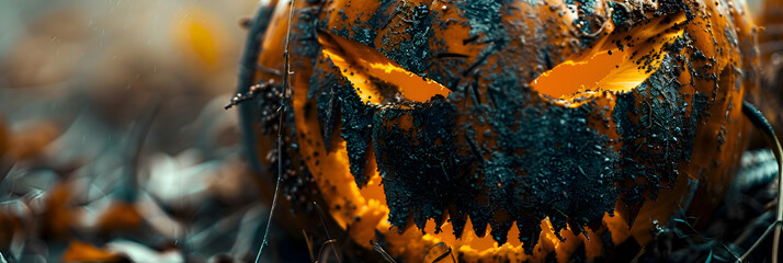 Obraz premium A close-up of a beautifully crafted pumpkin costume, showcasing the vibrant colors and textures