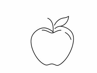 Fototapeta premium apple on a white background