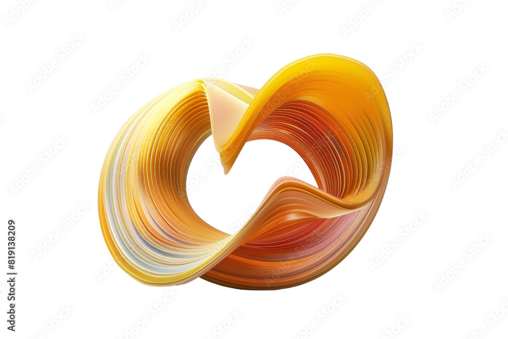 Aufkleber colorful abstract 3d swirl illustration with vibrant gradients and smooth lines, creating a dynamic 