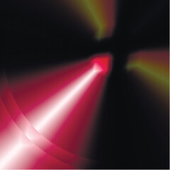 Abstract design. Beam of light on a metal surface