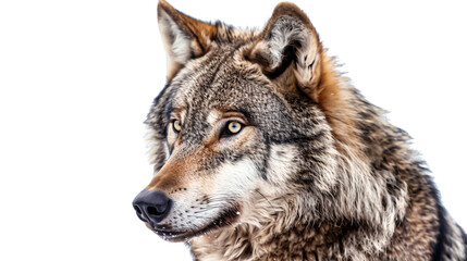Fototapeta premium Majestic Wolf Profile with Intense Gaze