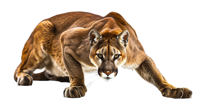 Puma in a Hunting Stance