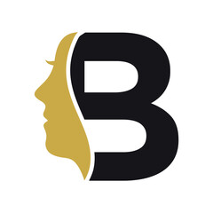 Initial Beauty Logo combine with letter B vector template