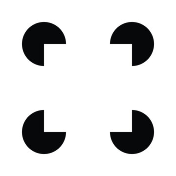 Gestalt square Geometric figures example Illusion illustration, negative space square