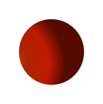 A red-brown dot