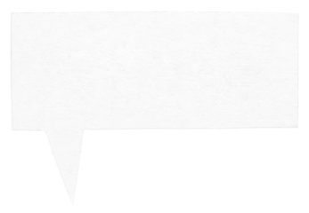 White blank cut out paper speech bubble of rectangular shape with copy space for text, transparent png background design element
