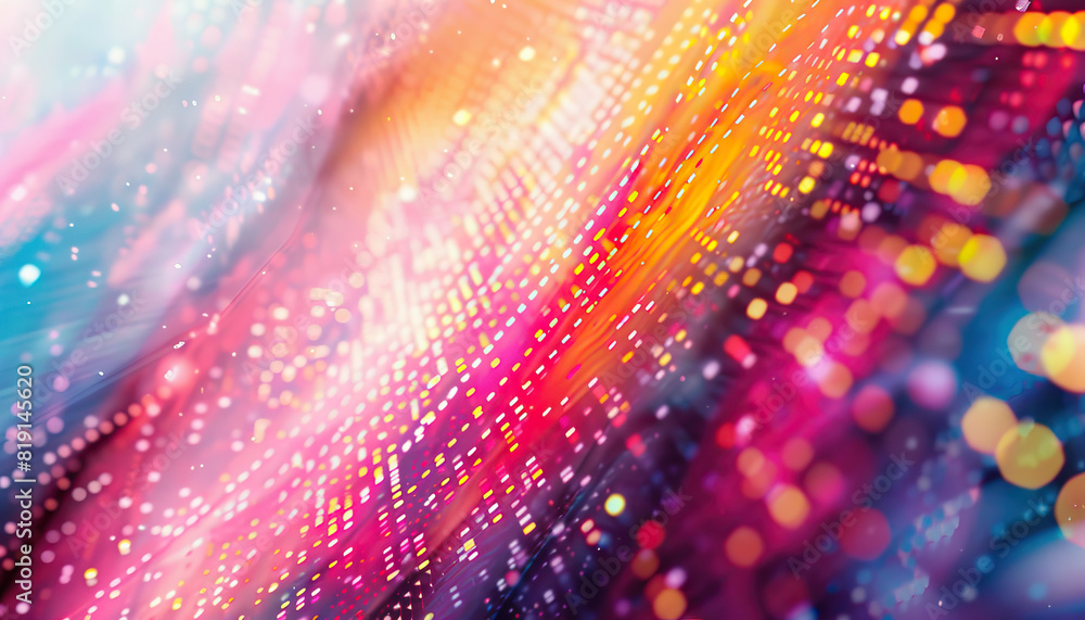 Aufkleber abstract digital artwork with glitch effect - add a futuristic look with this abstract digital artwo