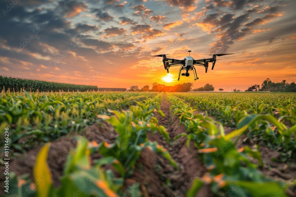 Poster protection business in farm design and field management with integrated pesticide drone precision fa