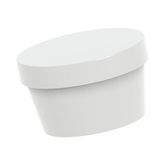 3D White Plastic Container