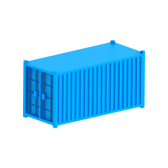 3D Blue Container