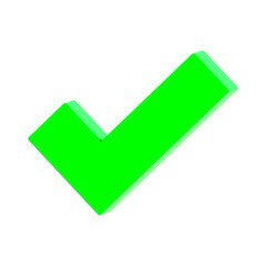3D Green Affirmation Sign