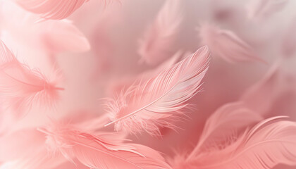 Abstract Background with Floating Feathers - Add a delicate look with this abstract background featuring floating feathers, perfect for creating a soft and whimsical atmosphere.