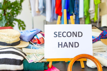 second-hand store, saving money and family budget