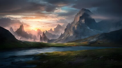 Beautiful fantasy landscape.