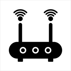 Router logo template vector WiFi internet icon design.