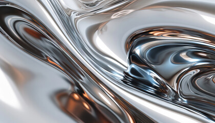 Abstract Digital Artwork with Liquid Metal Effect - Add a metallic look with this abstract digital artwork featuring a liquid metal effect, perfect for creating a futuristic and industrial style