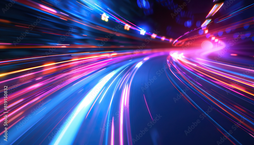 Aufkleber abstract background with glowing light trails - add a dynamic look with this abstract background fea