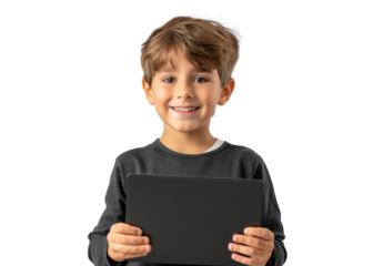 Smiling Child with Tablet