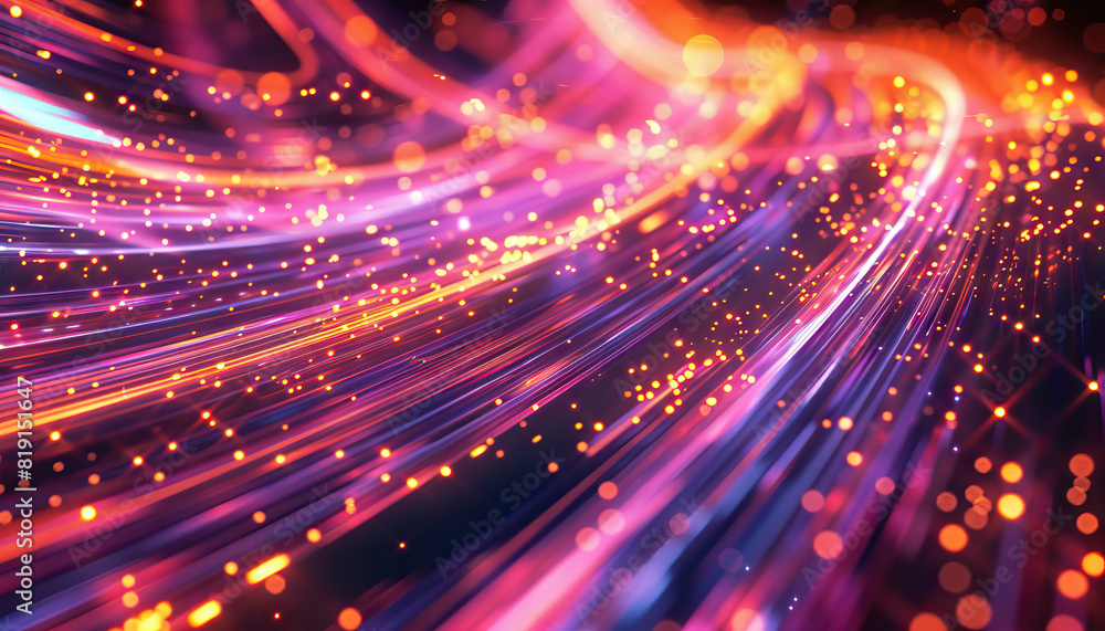 Aufkleber abstract background with glowing light trails - add a dynamic look with this abstract background fea