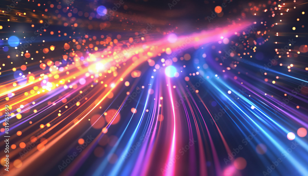 Aufkleber abstract background with glowing light trails - add a dynamic look with this abstract background fea