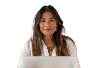 Native American Woman with Laptop