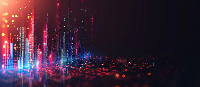 Modern minimal simple vectorized background for powerpoint of artificial intelligence, crypto currency, and crypto chart website 