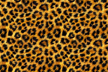 A close up of a leopard's fur with black spots. The fur appears to be soft and fluffy, giving the impression of a warm and cozy texture
