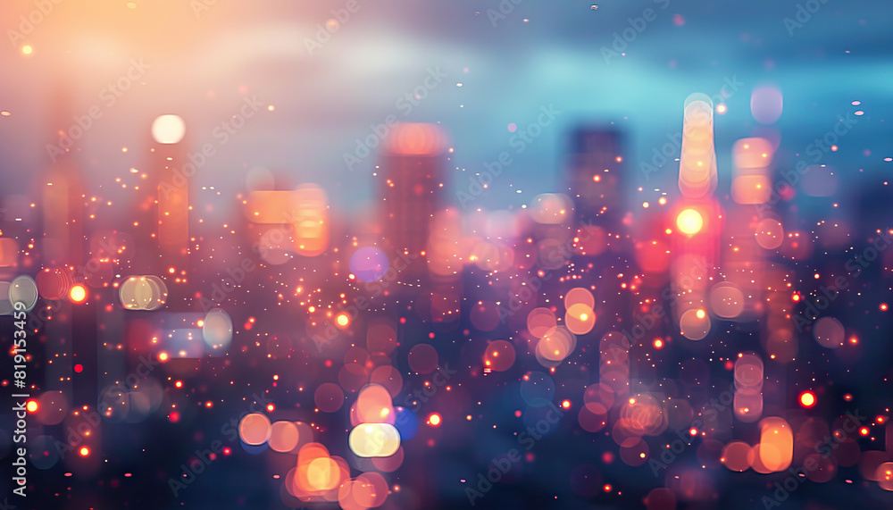 Aufkleber abstract background with blurred city lights - add an urban feel with this abstract background featu