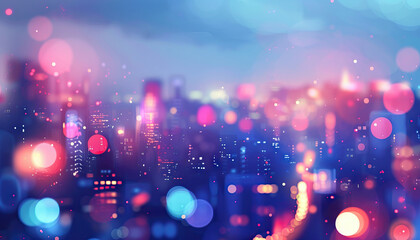 Abstract Background with Blurred City Lights - Add an urban feel with this abstract background featuring blurred city lights, perfect for creating a modern and dynamic look.