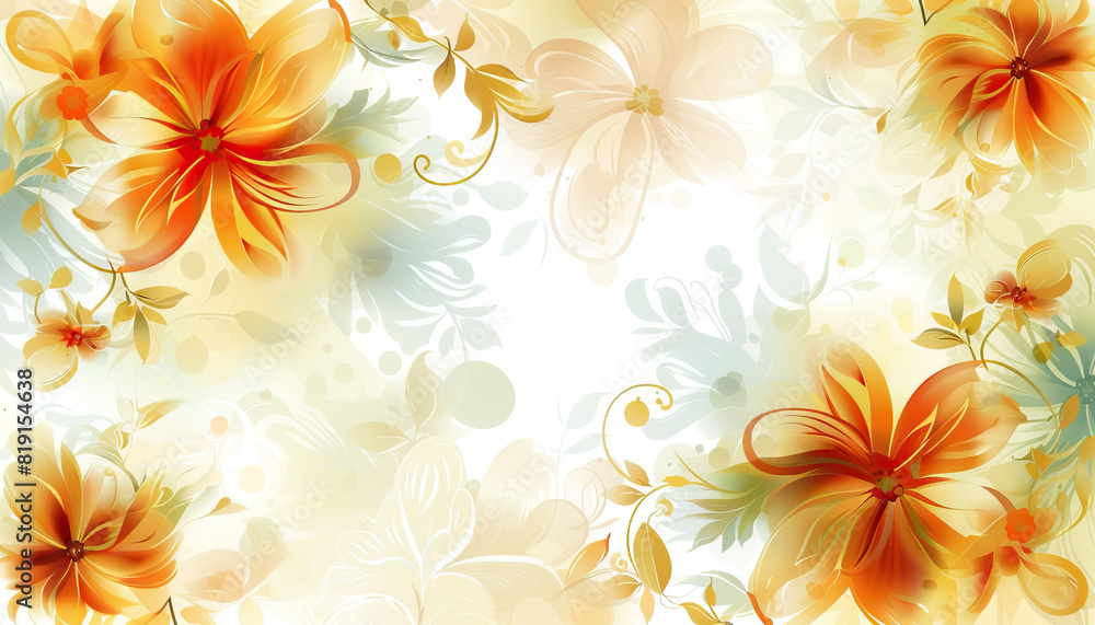 Aufkleber abstract background with elegant floral patterns - add a touch of sophistication with this abstract 