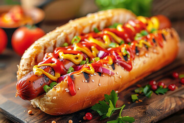 A very tasty hotdog - Generative AI
